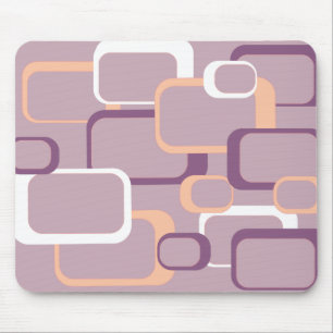 Rosa und Lila Retro Square Mousepad