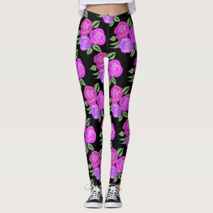 Rosa und Lila Rose Leggings