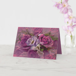 Rosa und Lila Rose Muttertagskarte Karte