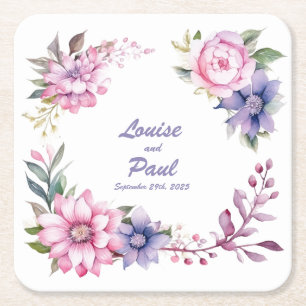 Rosa und Lila Rose: Personalisierte Untersetzer