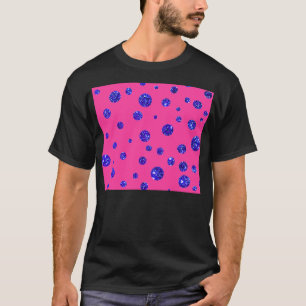Rosa und lila Schein-Polka-Punkt-Spaß T-Shirt