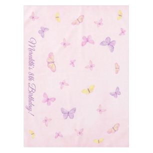 Rosa und Lila Schmetterlingsplatz Party Tischdecke