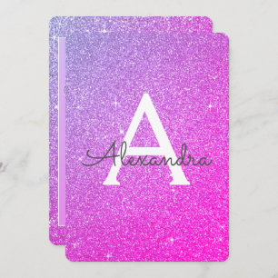 Rosa und Lila Sparkle Glitzer Hens Party Einladung