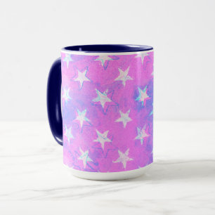 Rosa und Lila Star-Stars-Tasse-Cup Tasse