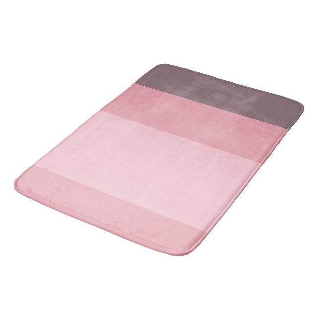Rosa und lila Streifen Badematte (Schrägansicht)