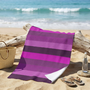 Rosa und lila Streifen Strandtuch