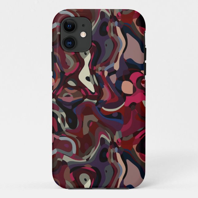 Rosa und lila Swirl abstrakt Case-Mate iPhone Hülle (Rückseite)