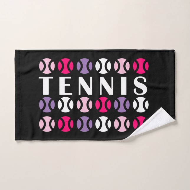 Rosa und 💜 lila Tennis 🎾 Handtuch (Handtuch)