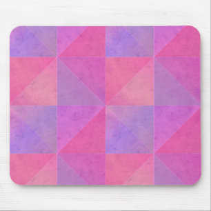 Rosa und Lila Triangels Moderne Wasserfarben Kunst Mousepad