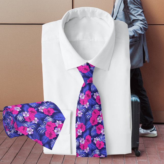 rosa und Lila tropisch Krawatte (Von Creator hochgeladen)