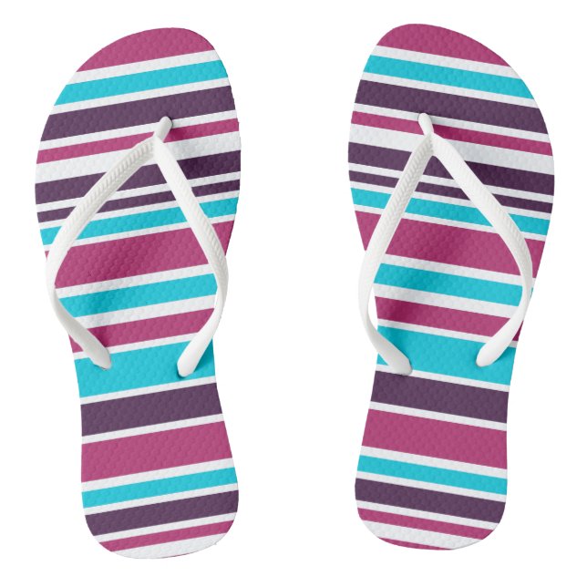 Rosa und Lila violett gestrichen Flip Flops (Fußbett)