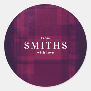 Rosa und Lila Weihnachtsnachtsaufkleber Runder Aufkleber