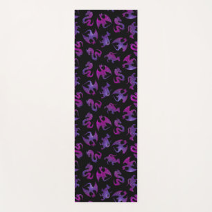 Rosa und Lila Weltraumdrachen Yogamatte
