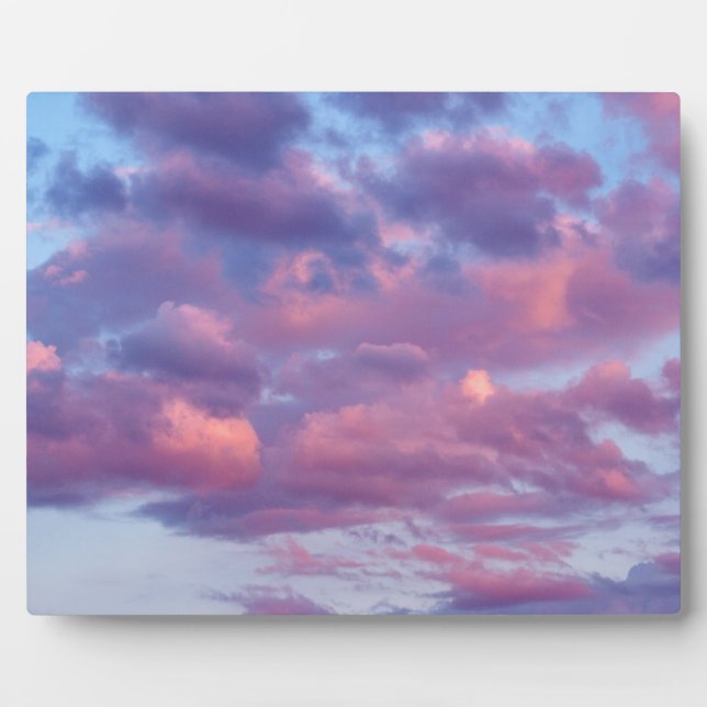 Rosa und Lila Wolken Fotoplatte (Vorderseite)