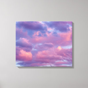 Rosa und Lila Wolken Leinwanddruck
