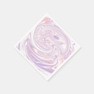 Rosa und Lilac Moderne Marmorstraßen Serviette
