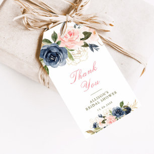Rosa und marineblau Brautparty Geschenkanhänger