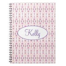 Rosa und Mauve Gemustert