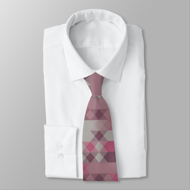 rosa und mauve geometrisch krawatte (Gebunden)