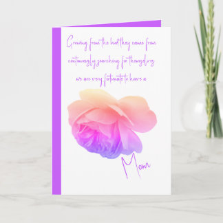 Rosa und Mauve Karte