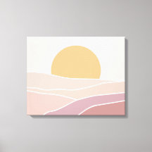 Rosa und Mauve Minimalistisch Sunset Wall Leinwand