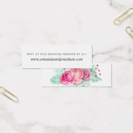 Rosa und Minzfloralhochzeit RSVP