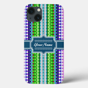 Rosa und Navy Stämme Ikat Zickzack Personalisiert Case-Mate iPhone Hülle