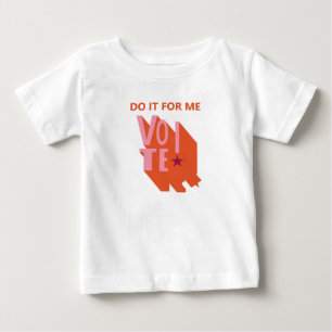 Rosa und orange Abstimmung! Kleinkind Baby T-shirt