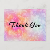 Rosa und orange Abstrakte Wasserfarbe Vielen Dank