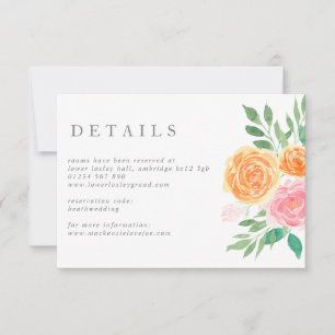 Rosa und orange Aquarellfarben Rose downloaden Ums Einladung