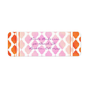 Rosa und orange arabische marokkanische Glam-Einla