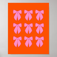 Rosa und orange Bogen Coquette