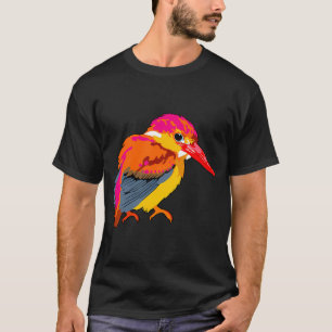 Rosa und Orange Eisvogel T-Shirt
