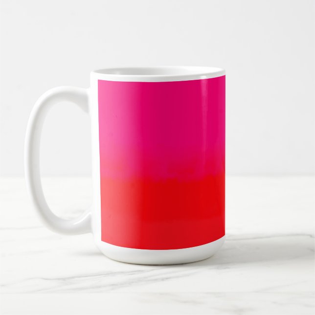 Rosa und Orange Farbverlauf  Kaffeetasse (Links)