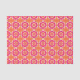 Rosa und orange geometrisches Muster Seidenpapier