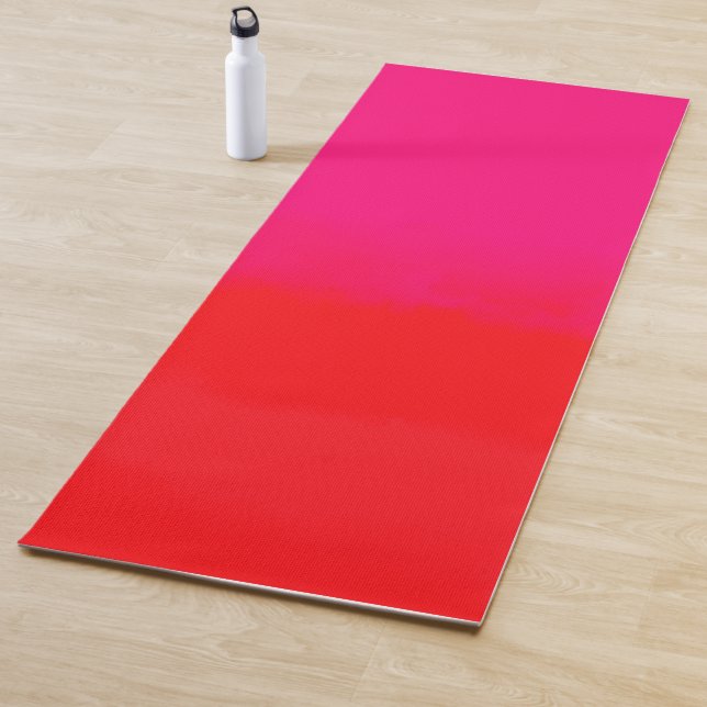 Rosa und orange glänzende Farbe Yogamatte (Beispiel)