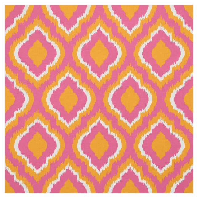 Rosa und Orange Ikat marokkanisch Stoff (Muster)