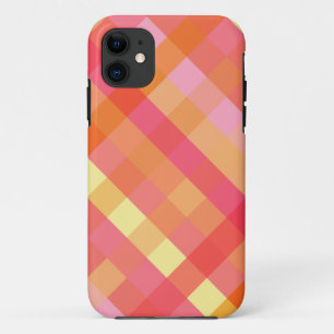 Rosa und orange kariertes Case-Mate iPhone hülle