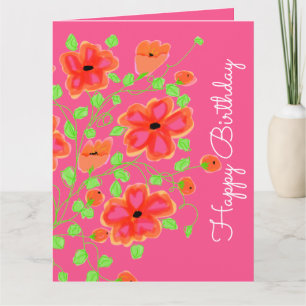 Rosa und orange karte