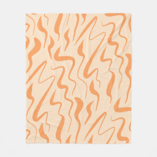 Rosa und orange Mitte Jh. Bio Wavy Strikes P Fleecedecke