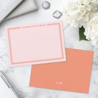 Rosa und Orange Namensmonogramm