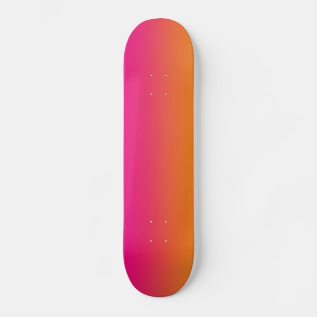 Rosa und Orange Skateboard (Vorderseite)