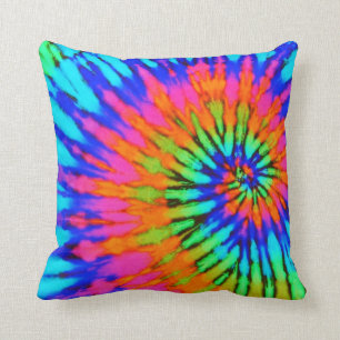 Rosa und orange Spiralkissen Gefärbte Krawatte Kis Kissen