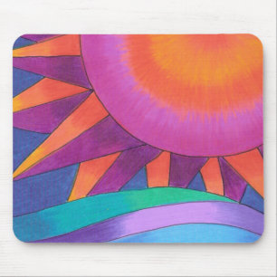 Rosa und orange Sun Mousepad