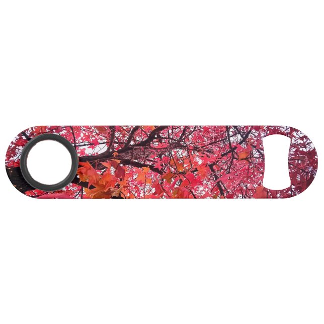 Rosa und orangefarbene Blätter Speed Flaschenöffner (Vorderseite (Horizontal))