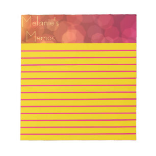 Rosa und orangefarbene Dreambubbles Kleine Notepad Notizblock