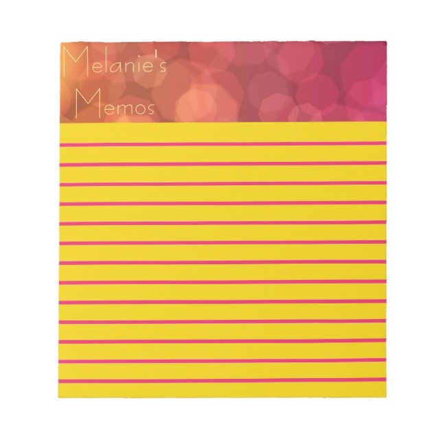 Rosa und orangefarbene Dreambubbles Kleine Notepad Notizblock (Vorderseite)