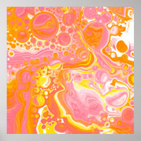 Rosa und orangefarbene Flüssigkeiten Kunst
