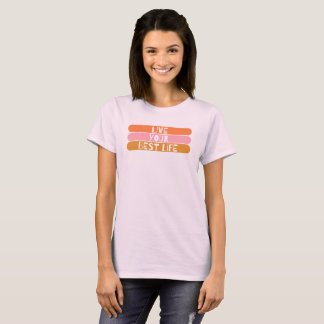 rosa und orangefarbene Motivation Hemd T-Shirt