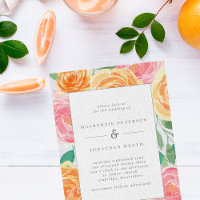 Rosa und orangefarbene Rose Sommerhochzeit